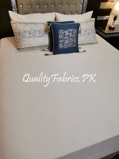 CS-346: BRIDAL 8 PIECE COMFORTER SET (Block Printing & Cotton Satin)