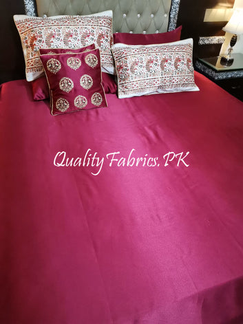 CS-405: BRIDAL 8 PIECE COMFORTER SET (Block Printing & Cotton Satin)