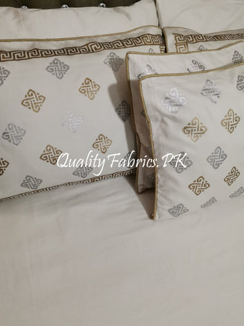 CS-427: BRIDAL 8 PIECE COMFORTER SET (Block Printing & Cotton Satin Premium Quality)