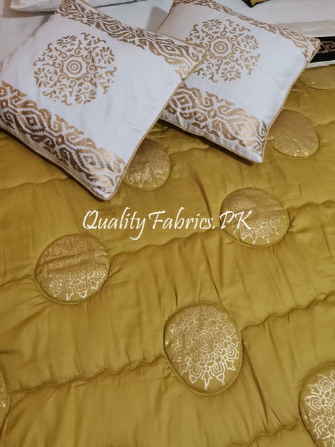 CS-467: Bridal 8 Piece Comforter Set (Block Printing & Cotton Satin Premium Quality)