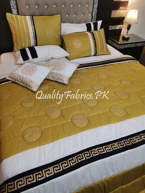 CS-467: Bridal 8 Piece Comforter Set (Block Printing & Cotton Satin Premium Quality)