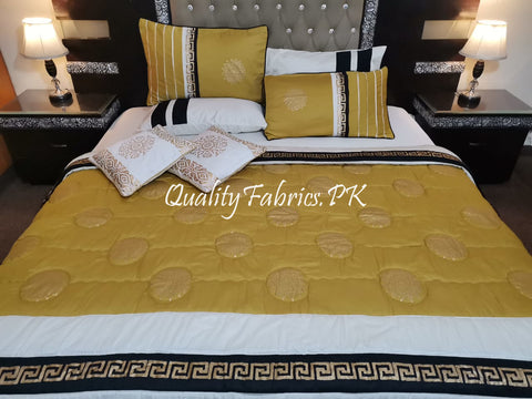 CS-467: Bridal 8 Piece Comforter Set (Block Printing & Cotton Satin Premium Quality)