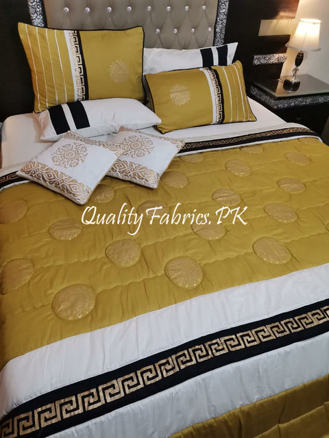 CS-467: Bridal 8 Piece Comforter Set (Block Printing & Cotton Satin Premium Quality)