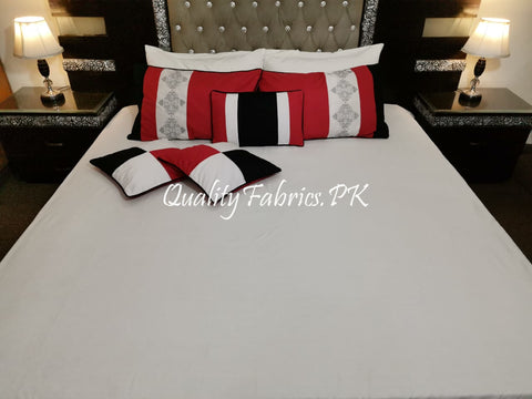 CS-476: Bridal 9 Piece Comforter Set (Hand Work & Export Quality Cotton)