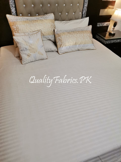 CS-478: Bridal 8 Piece Comforter Set (Block Printing & Premium Quality Cotton Satin)