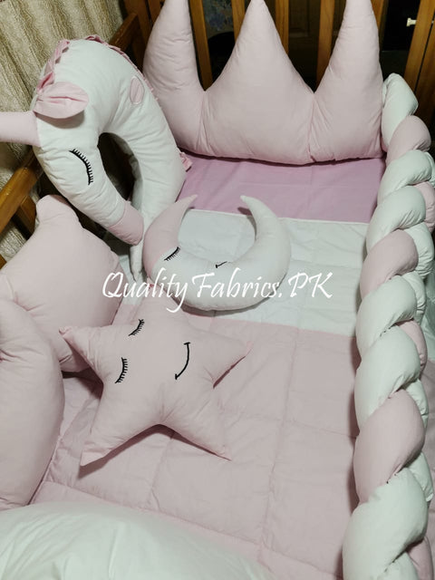 CS-538: Unicorn Theme Cot Bedding Set