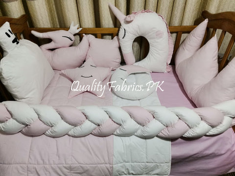 CS-538: Unicorn Theme Cot Bedding Set