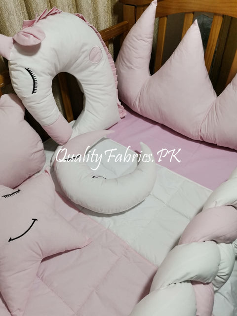 CS-538: Unicorn Theme Cot Bedding Set