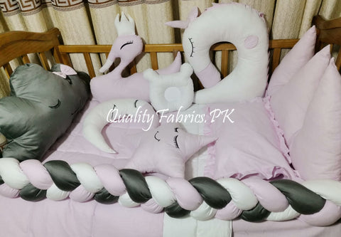 CS-551: Unicorn Theme Cot Bedding Set