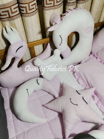 CS-551: Unicorn Theme Cot Bedding Set