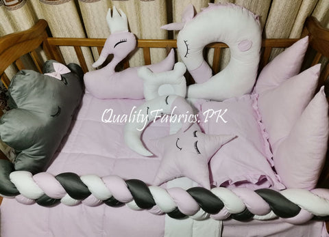 CS-551: Unicorn Theme Cot Bedding Set