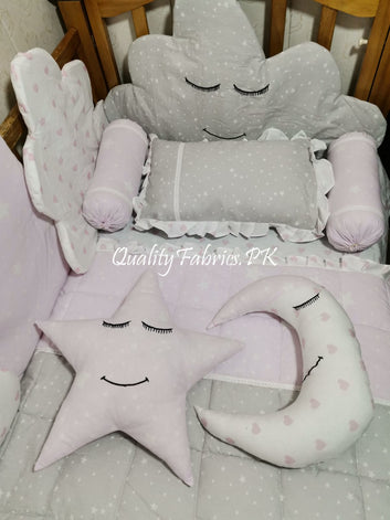 CS-594: Cloud Theme Cot Bedding Set