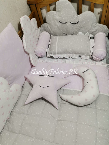CS-594: Cloud Theme Cot Bedding Set