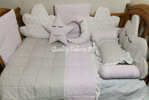 CS-594: Cloud Theme Cot Bedding Set
