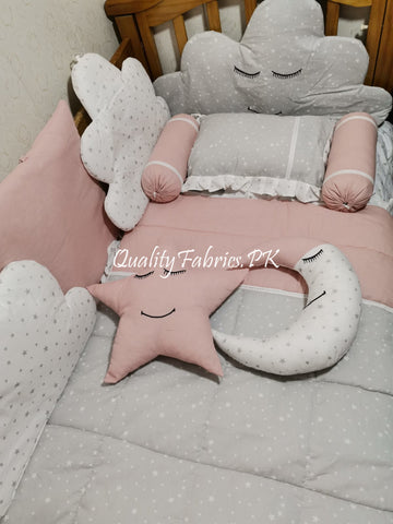 CS-596: Cloud Theme Cot Bedding Set