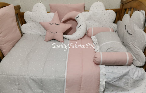 CS-596: Cloud Theme Cot Bedding Set