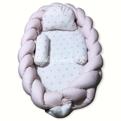 Pink Heart Theme Braided - Snuggle Bed