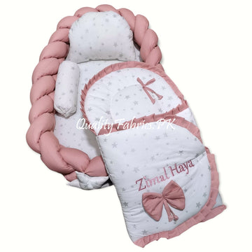 Stars Theme  - Braided Snuggle Bed & Sleeping Bag with Name