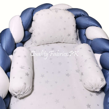 Blue & White Theme Braided - Snuggle Bed